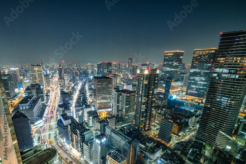 大阪梅田の美しい夜景　～西梅田から東側～【大阪夜景】 photo