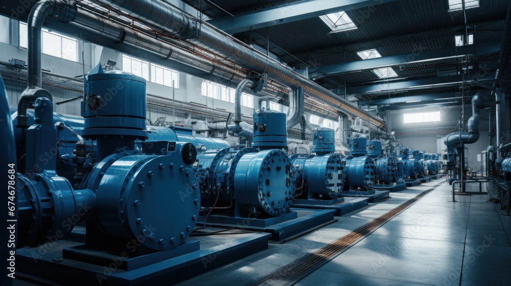 Fototapeta premium Vacuum circulation pump, Industrial