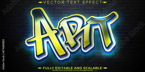 Graffiti text effect  editable spray and street text style