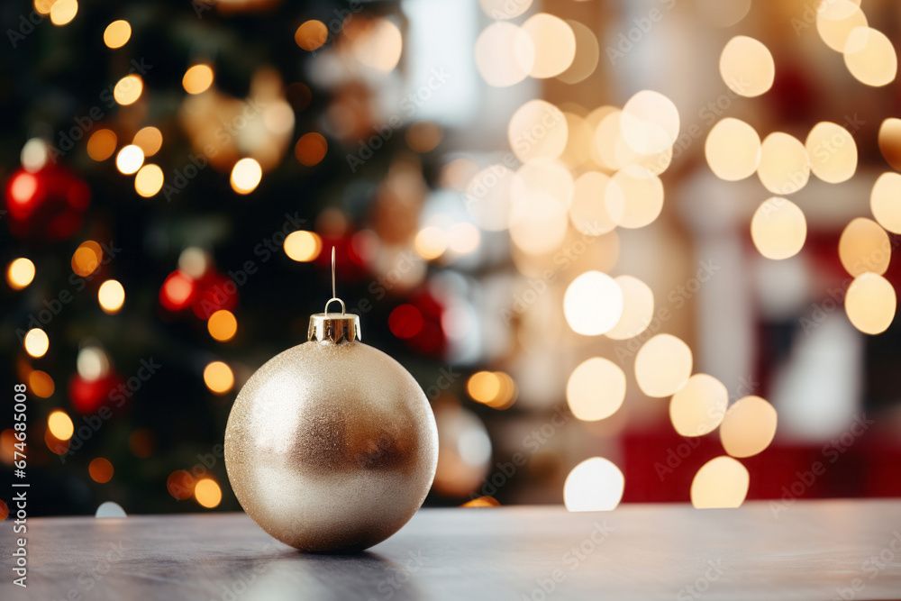 Holiday season with Christmas decoration background. With customizable space for text Holiday season with Christmas decoration background. With customizable space for text