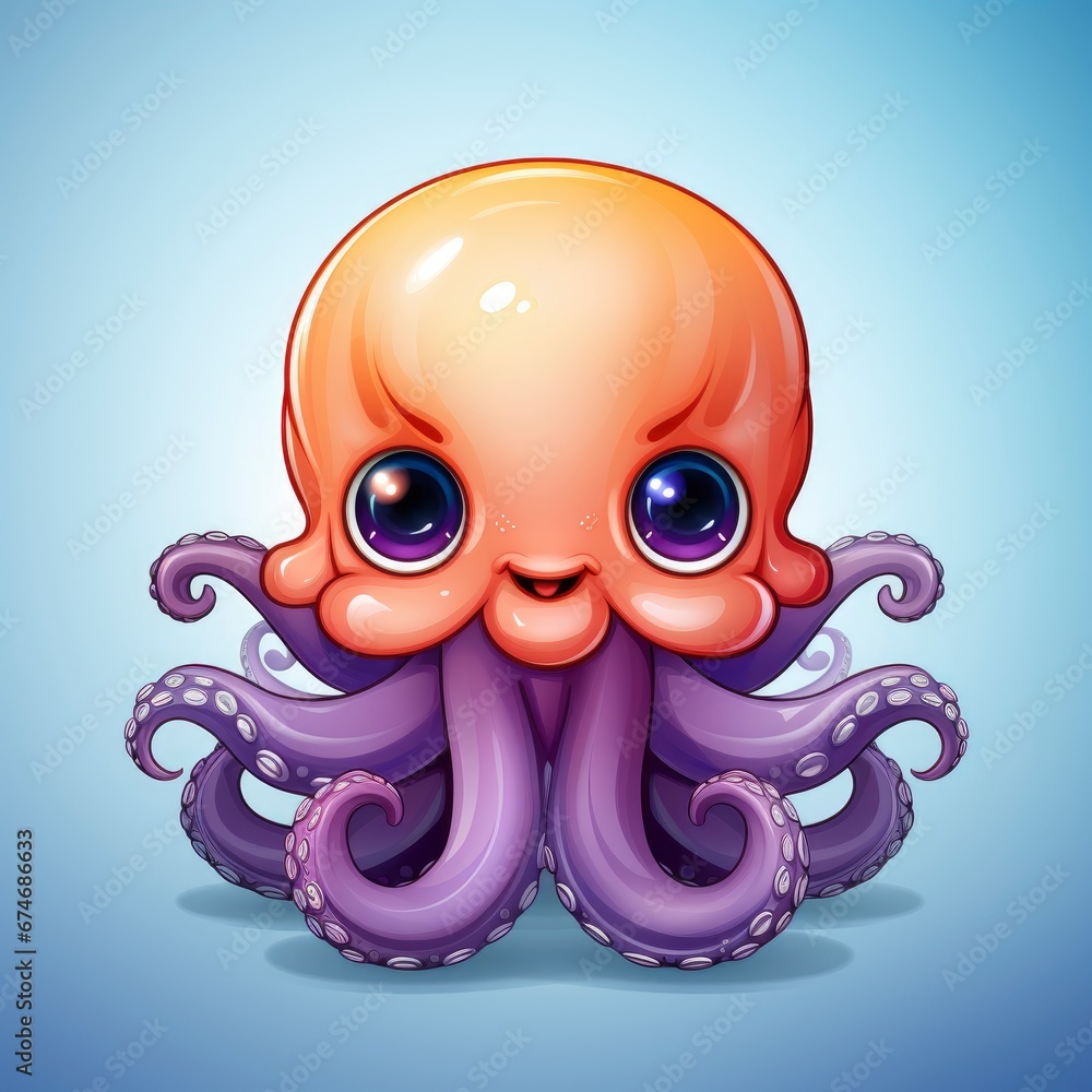 Cute Octopus , Cartoon Graphic Design, Background Hd For Designer