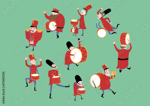 Twelve Drummers Drumming