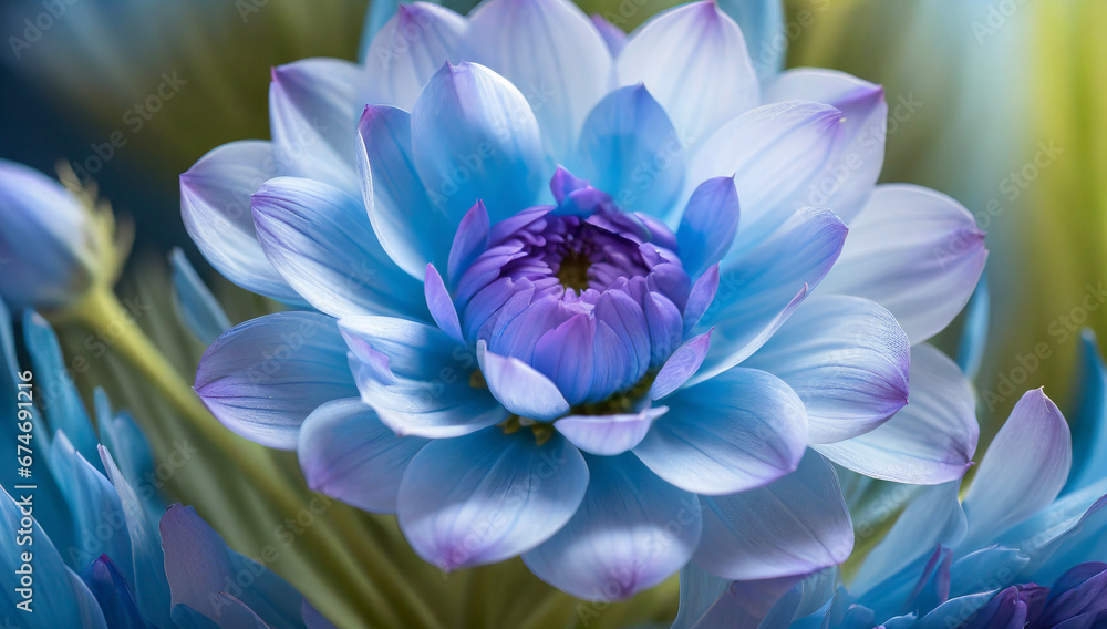 Beautiful flowers blooming in blue Beautiful flowers blooming in blue