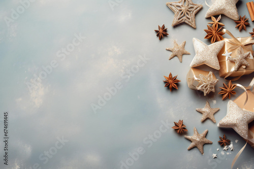 Christmas holiday background with copy space. Christmas themes.