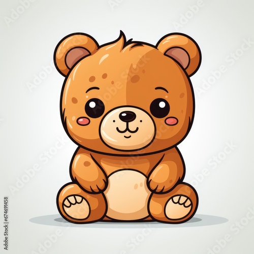 Cute Teddy Bear Sitting   Cartoon Graphic Design  Background Hd For Designer