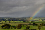 rainbow over fields