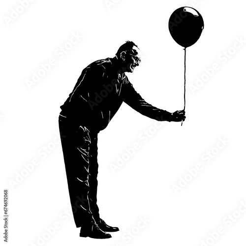 Man giving a balloon vector