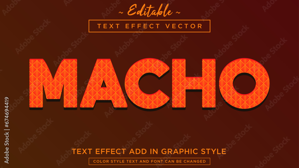 Fantastic color combination pattern style text effect vector