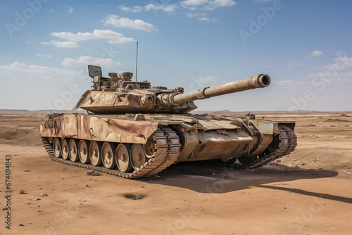 tank in the desert