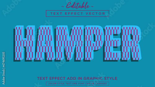 Creative modern style pattern text effect fully editable vector effect