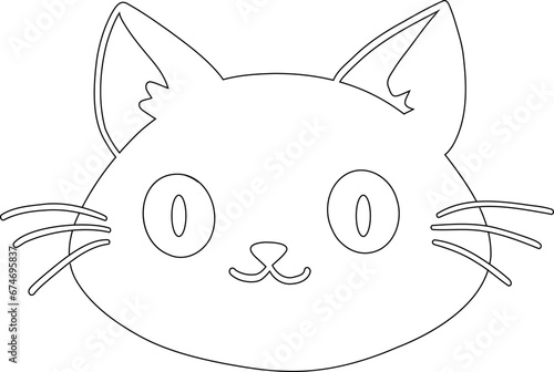 Cat muzzle drawing decoration and design.