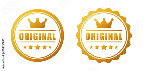 Original product quality emblem label vector design