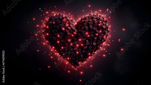 heart on black