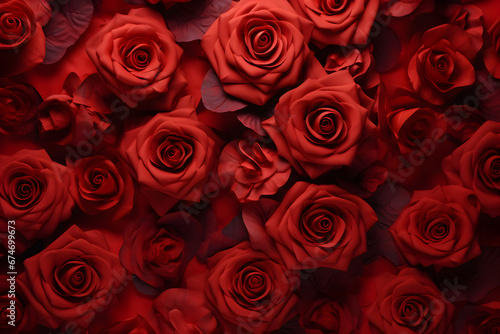 red roses background for valentine's day
