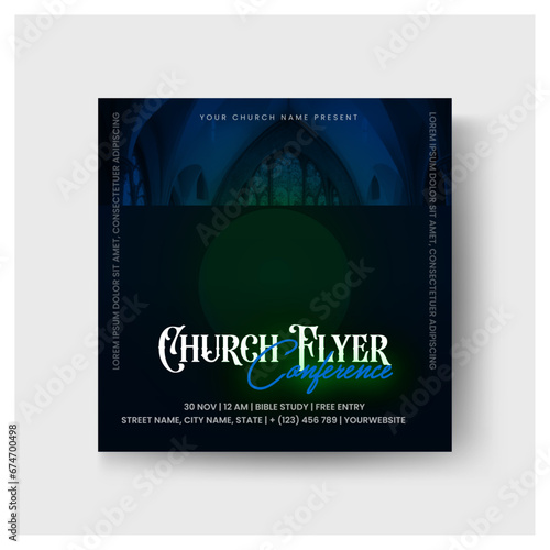 Church conference social media post, web banner, worship flyer, church banner, church flyer (ID: 674700498)