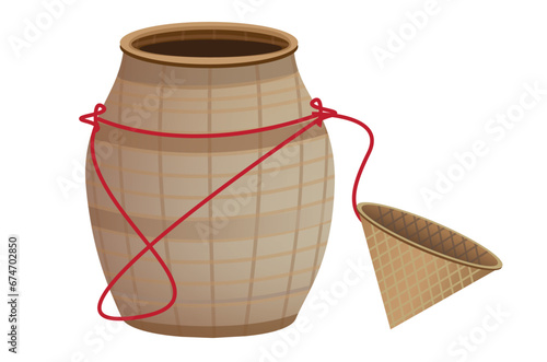 isolated fish trap on white background vector design