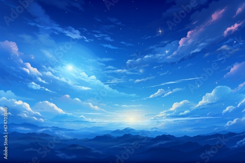 Wallpaper background with a motif resembling a cloudy sky