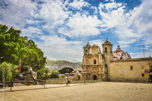 Canvas Print cathedral oaxaca mexico
