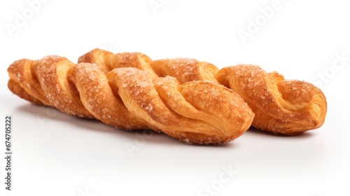 Cinnamon twists isolated on white background