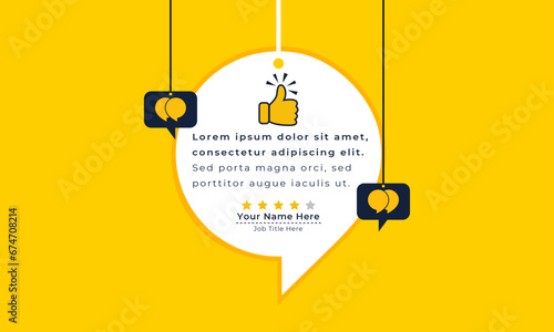 Client or customer service review testimonial social media post. Customer or client service feedback review post design template