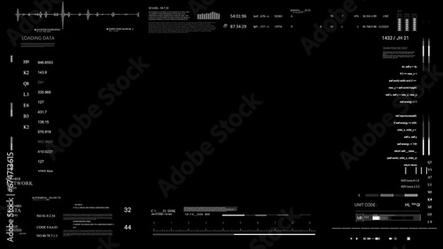 HUD Frame Viewfinder placeholder 2GFX Technology Sci Fi 2D texture.User Interface data display.HUD technological infographic elements.