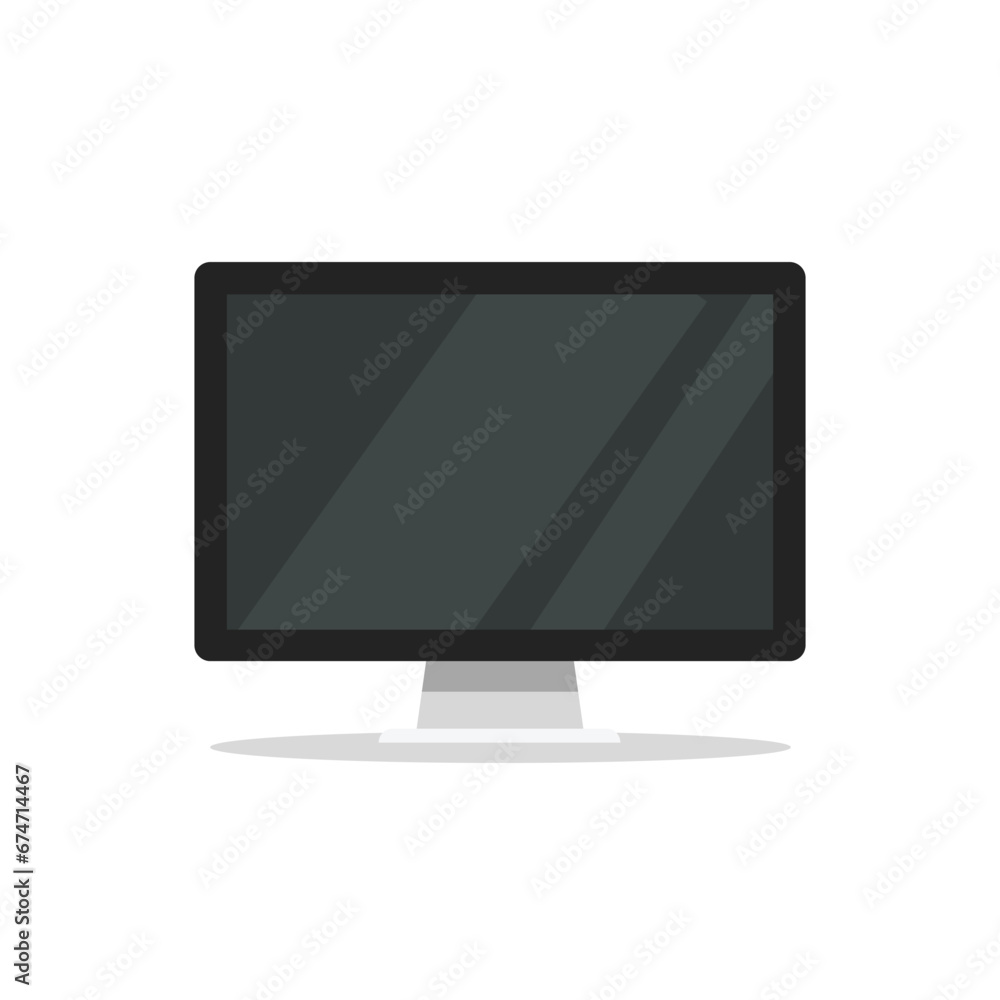 vector lcd tv monitor isolated on white vector lcd tv monitor isolated on white
