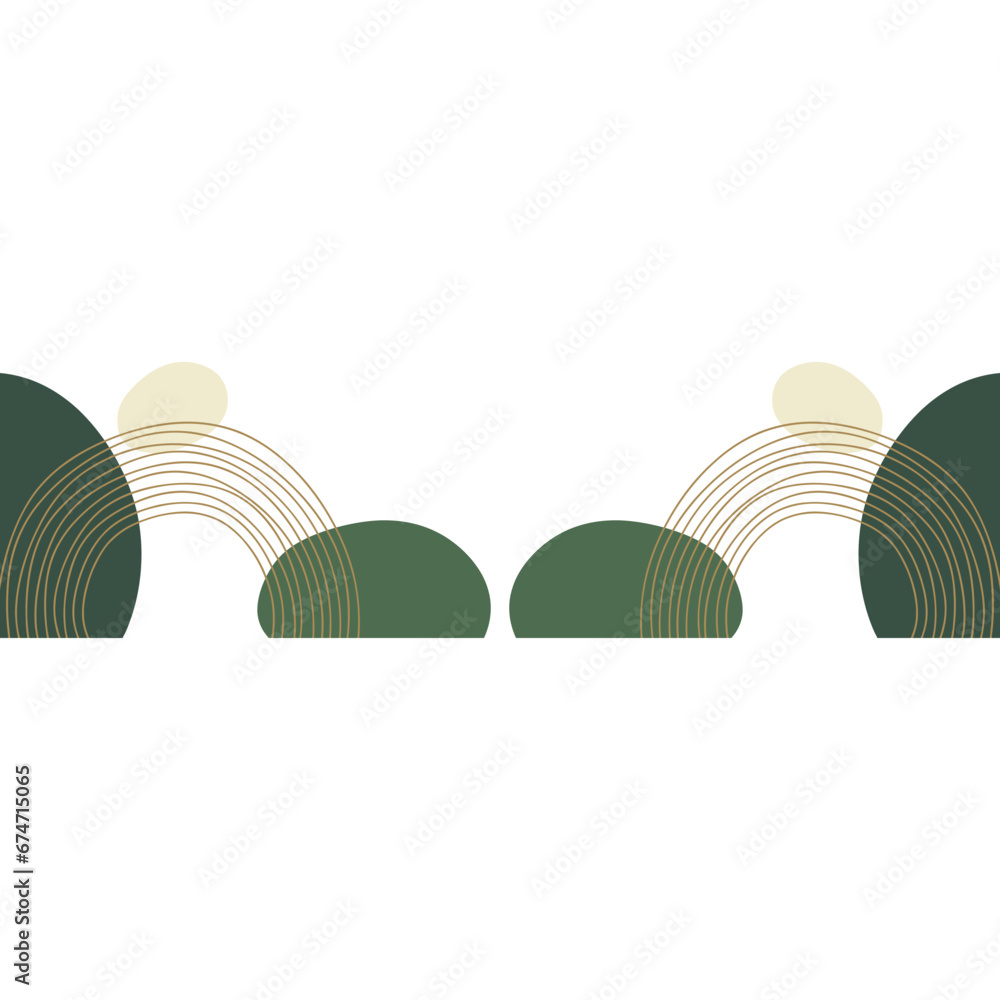 Naklejka premium Abstract Circle Footer