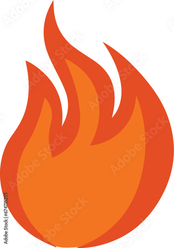 Cartoon Isolated Illustration Vector Of A Fire Flame