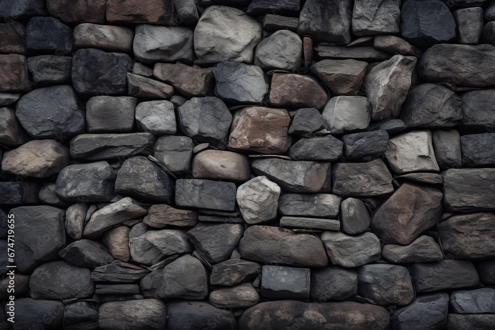 Wallpaper background with a grey masonry stone wall texture Wallpaper background with a grey masonry stone wall texture