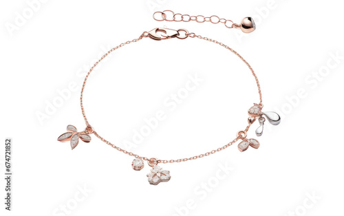 Anklet with Graceful on Transparent Background