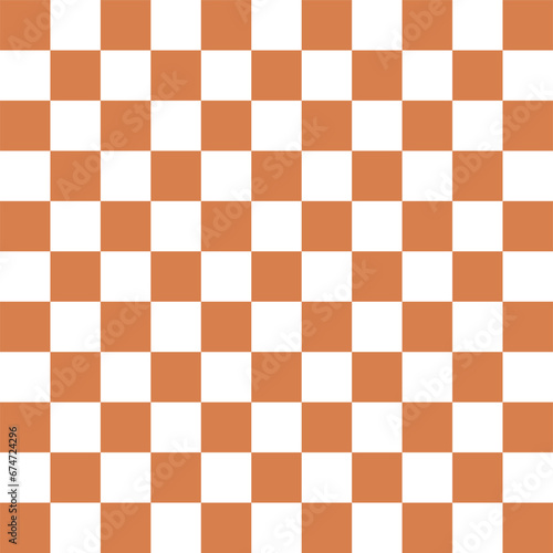 Checkered seamless brown and white pattern background use for background design, print, social networks, packaging, textile, web, cover, banner and etc.