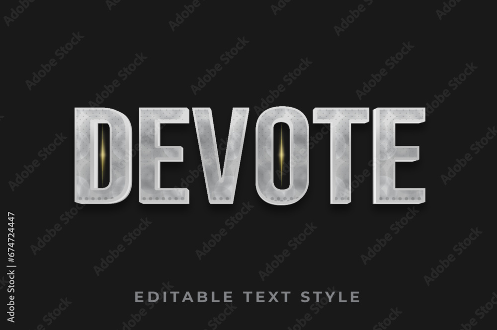 Devote 3d text effect