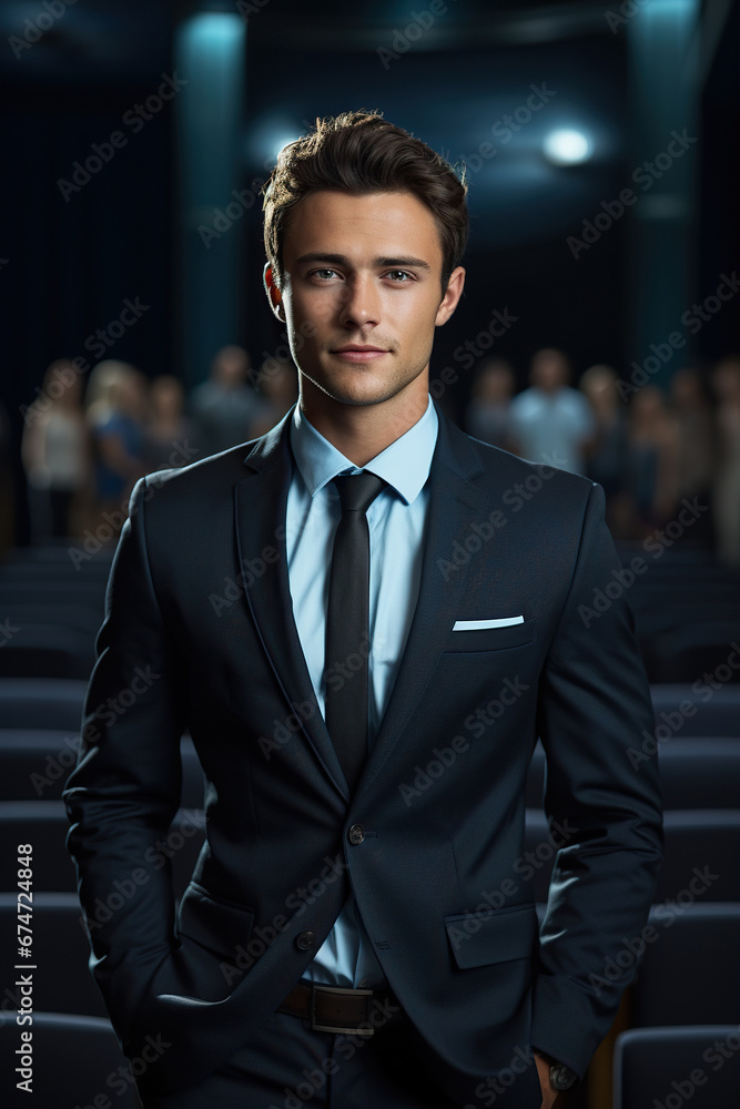 Handsome man on the business conference Handsome man on the business conference