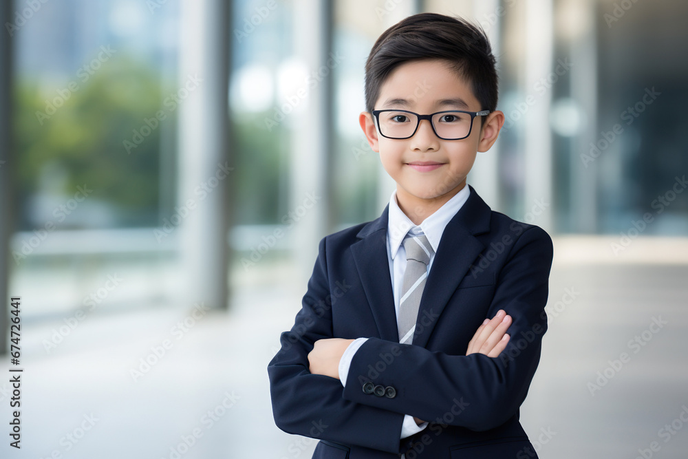 smart student 9-15 years old stands confident smart student 9-15 years old stands confident