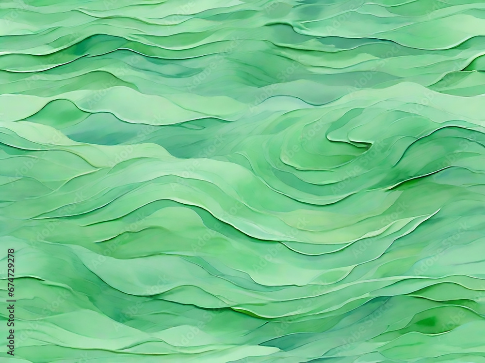 Fototapeta premium Abstract light green brushed pattern, watercolor texture of small sparse casual nuanced ripples