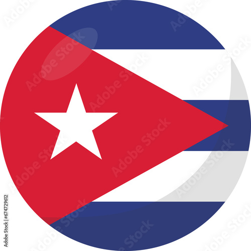 Free Download Cuba flag circle 3D cartoon style. - GFXLoad