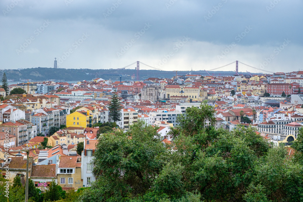Blick über Lissabon, Portugal