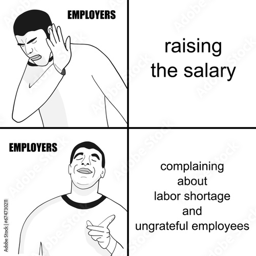 Labor market problems - funny meme