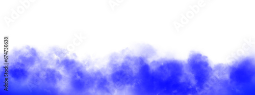 Blue Color Smoke transparent background. Realistic fog or mist texture isolated on background. Vector isolated smoke PNG