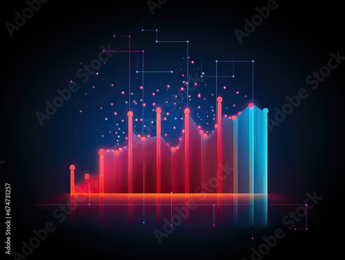conceptual image of finance chart, stock market business and exchange financial growth graph.