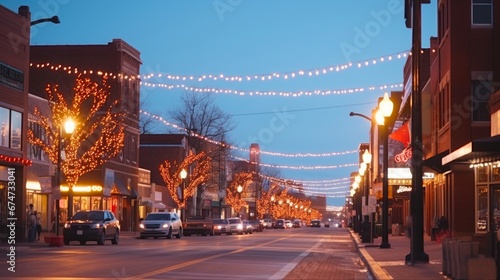 Christmas Lights Illuminate Downtown Sioux Falls, SD - A Captivating Holiday Tradition Combining Retro Charm and Timeless Elegance