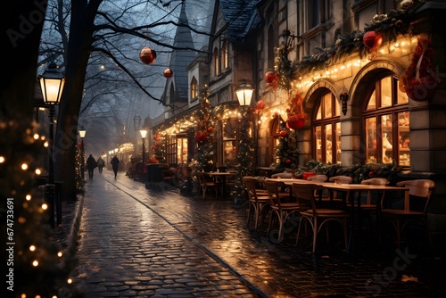 Christmas market in the old town of Amsterdam