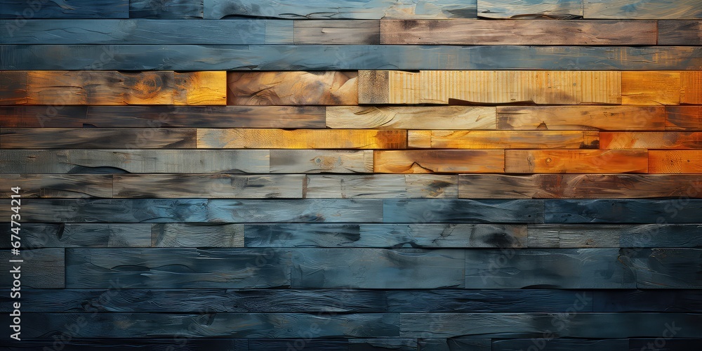 Obraz premium Tekstura drewnianych kolorowych paneli i elementów. 