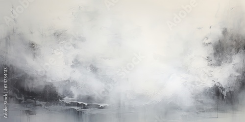 Czarno biały obraz przedstawiający brzeg jeziora w lesie 