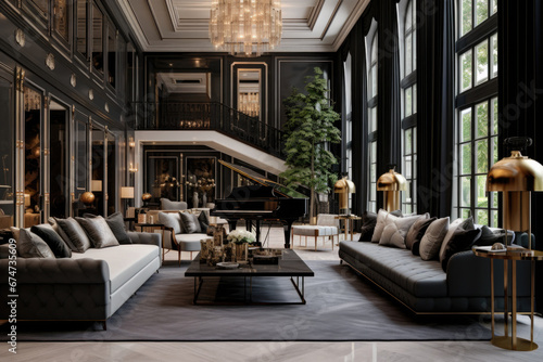 Luxurious Living Room - Elegance and Comfort Combined.. © artchvit