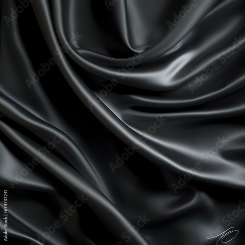 black silk background. Generative AI 