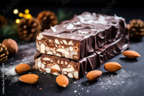 Banana chocolate nougat spanish turron Christmas recipes