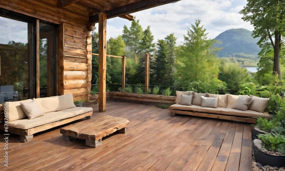Rustic Wooden Terrace