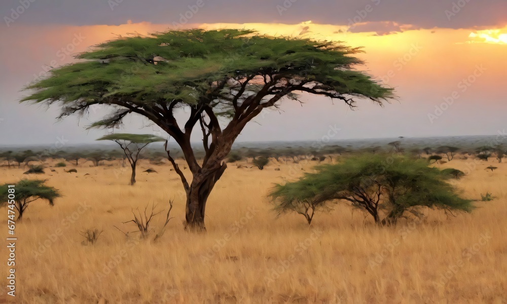 African Bush Landscape.