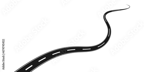 Top view on a curved highway road map. Roadmap diagram, SVG Vector illustration.